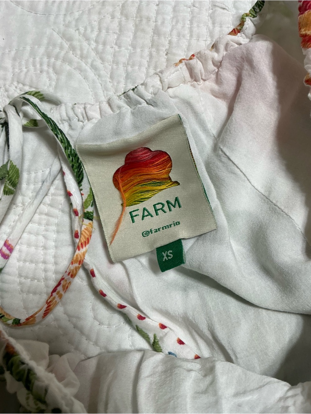 Farm Rio Off-White Bloom Garden Mini Dress Size XS - Picture 13 of 16